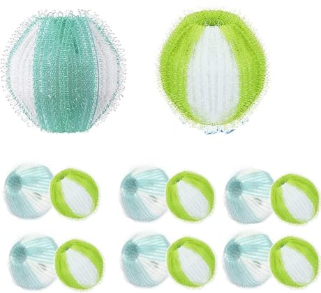Laundry Balls, 12PCS Pet Hair Remover for Laundry, Reusable Lint Catcher Washing Machines Animal Fur Clothes Hamper Hair Remover for Laundry Bedding Clothes A+++