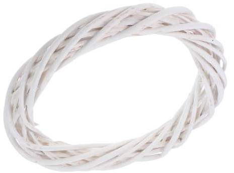 Toyvian Corona de Sauce Tejida a Mano para Decoración Rústica de Bodas y Fiestas, Colgante Blanco Versátil para Celebraciones Interiores y Adornos Navideños
