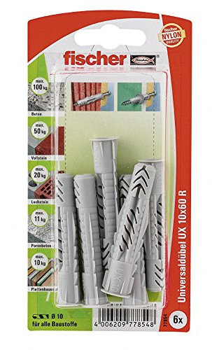 Fischer Universaldübel UX 10 x 60 RK SB-Karte mit Rand, 077854
