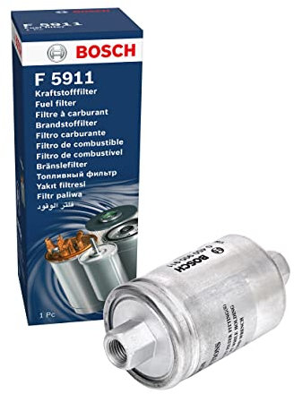 Bosch Filtro benzina F5911 - Separa le particelle dal carburante, protegge il sistema di iniezione