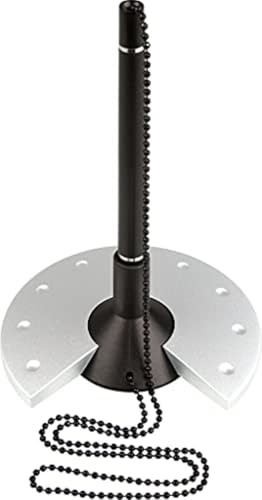 helit H6359098 - Kugelschreiberständer „the base“, schwarz / lichtgrau | Schreibtischständer für Kugelschreiber im Büro und Empfang