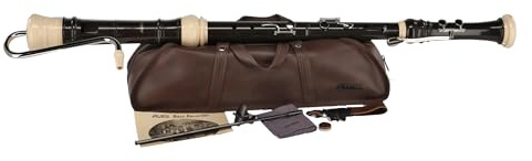 Aulos 700098 F-Bass Blockflöte Symphony Mod.533B barocke Griffw.braun, komplett mit Tasche, Tragschnur, Fettdose und Grifftabelle