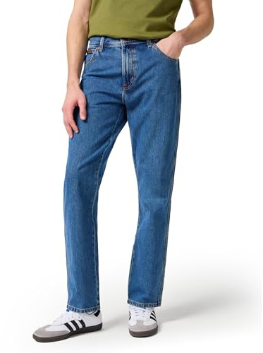 Wrangler Men's Texas Contrast Straight Jeans, Vintage Stonewash, 38W / 30L