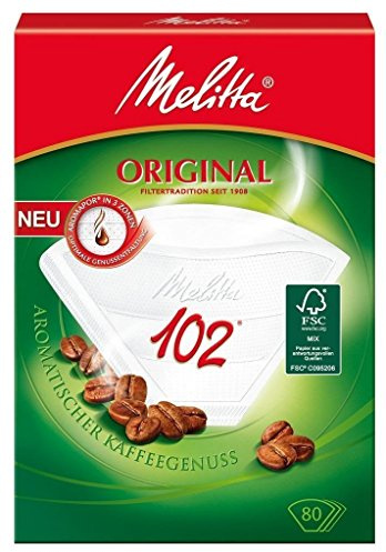 800 x Filtertüten/Kaffeefilter Melitta Original 102 (Weiß / 3 Aromazonen-Filter)