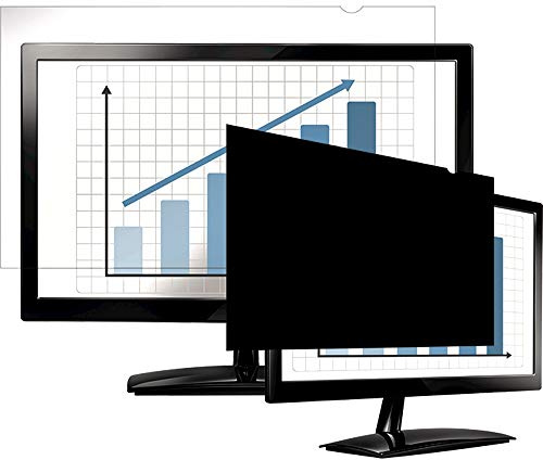 Fellowes PrivaScreen Anti Glare Black Privacy Filter & Screen Protector For Laptop& Monitor, 18.5 Inches 16:9 Widescreen - Easy Attach & Removal With Quick Reveal Tabs