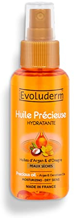 EVOLUDERM - Huile Sublimatrice Huile Précieuse - 100 ml - 99% d'Origine Naturelle - Végan - Fabrication Française