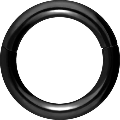 PIERCINGLINE Segmentring Clicker aus Chirurgenstahl - Piercing Ring in Gold, Silber, Rose, Schwarz oder Blau - für Nase, Septum, Ohr, Helix oder Tragus