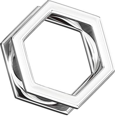 beyoutifulthings Ohr-Tunnel Hexagon Silber Ohr-Piercing Ohr-Schmuck Chirurgenstahl Plug Schraub-Verschluss 3-25mm