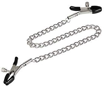 EIS Nippelklemmen mit Verbindungskette | BDSM Bondage und Rollenspiele | Einstellbar | Sex-Spielzeug für Frauen und Männer