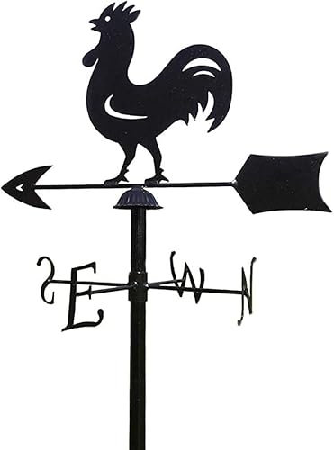 Generico Banderuola Gallo Segnavento in Ferro Battuto con Punti Cardinali cm. 125 x 75