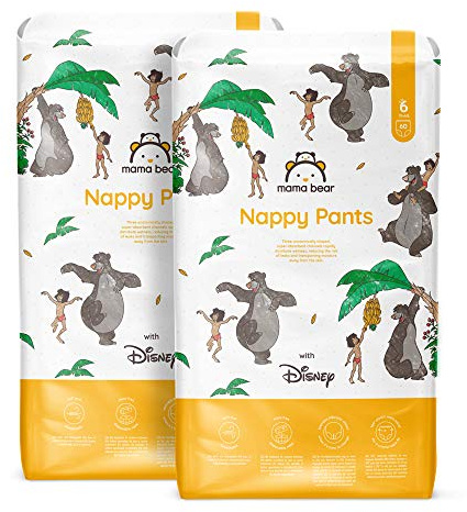 by Amazon Disney Nappy Pants, Size 6 (15+ kg), 120 Count (2 Packs of 60), White, Monthly Pack (Previously a Mama Bear brand, same product)