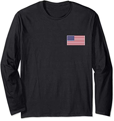 Bandiera Americana USA Flag Bandiere Stati Uniti Uomo Donna Maglia a Manica