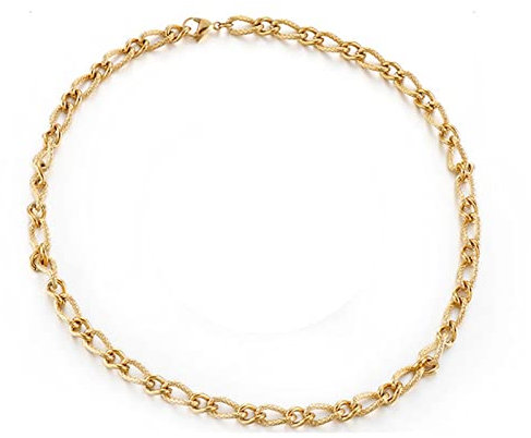 Mesnt 50CM Kette Herren Edelstahl 7mm Verdrehte Erbskette aus Edelstahl Silber