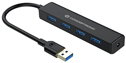 Hub USB Conceptronic C4PUSB3 Negro