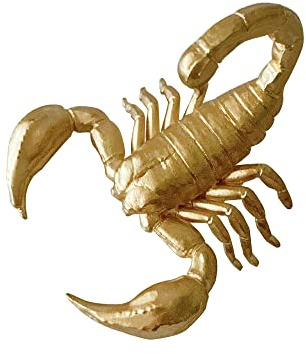 Pasiir Gold Skorpion Figur Home Decor, Solid Metal Scorpion Centerpiece Dekoration, Mini Insect Ornament Tier Schreibtisch Figuren für Home Office Desktop