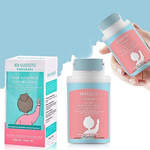 Forhome Wandreparatur Rollbürste mit Wandreparaturpaste, schnell trocknende Wandreparaturpaste, blaue Wandfarbe Reparatur, Wandfarbe Reparatur Wandpaste, für Graffiti, Kratzer, Risse reparieren