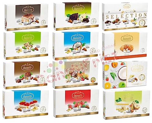 CandyFrizz Kit Confetti BURATTI Bianchi per confettate o Bomboniere Gusti a Scelta per Matrimonio, Battesimo, Nascita, Comunione, Laurea, Diploma, Feste (7 Kg Quantitativo per circa 55 invitati)