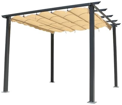 Pergola 3 x 3 m 4 Pieds avec Toile Oregon