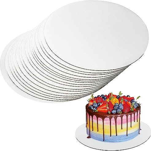 10 Stück Tortenunterlage Rund 30cm, Cake Board Weiß, Premium Tortenplatte Pappe für Kuchen und Torten