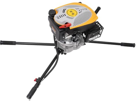 4 Stroke 173cc 2.3 kW Garden Patio Planting Post Borer Hole Digger Tool, Post Hole Digger Ground Drilling Machine Earth Auger