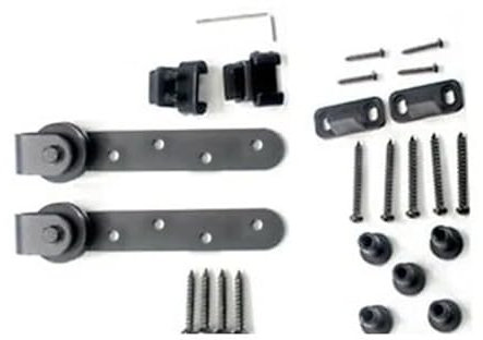 Tools Compatible with Cabinet Sliding Barn Door Hardware Kit Track Hardware for Compatible with Wardrobe Stand Interior Closet Hanging Rail Set Smooth and Silent