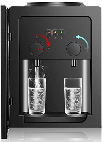 GAOUSD Dispensador de agua de 220 V, dispensador de agua caliente y fría, dispensador de agua eléctrico, interruptor de botón pulsador ideal para casa, cocina, oficina, 270 x 235 x 370 mm