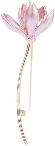 Lotus Brosche Blume Anstecknadel Rosa Lotus Corsage Cheongsam Kleidung Zubehör Blume Anstecknadel Sicherheitsnadel Brosche Lotus Brosche Hochzeit Täglich Schmuck Geschenke für Frauen Metall