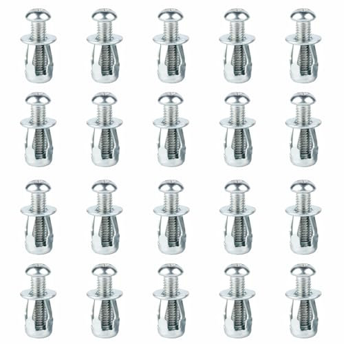 LSRVNM 20 Pcs M5x25 Hollow Cavity Metal Anchors Fixings, Petal Expansion Nut, Heavy Duty Hollow Wall Anchors for Home Decoration and Fixings on Cavity and Plasterboard Walls
