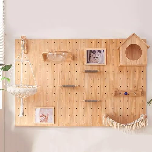 WXXSHGDW Katzenmöbel Wand, Katzen Wand Klettern, Katzenwandset aus Lochblech, Kletterwand Katzen, Kostenloses DIY, Einfache Montage