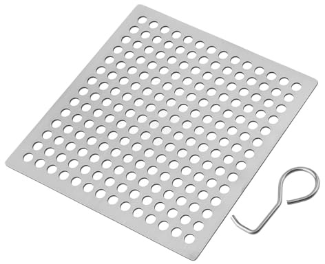 Griglia quadrata per scarico doccia in acciaio inossidabile con filtro acchiapacapelli per un blocco efficace dei detriti (11,5 cm)