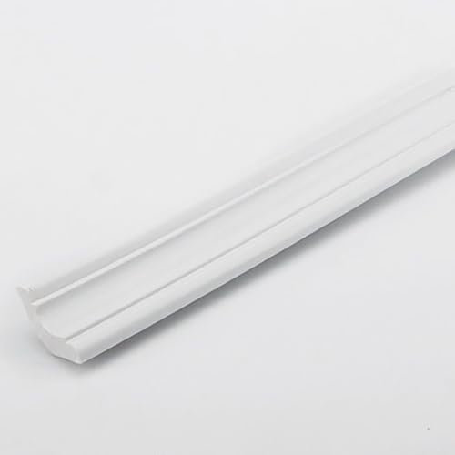 Raouoae 5M Zierleisten Selbstklebend PVC Deckenleisten Selbstklebend Dreieck Deckenleisten Wandleisten Viertelstab Eckleiste Selbstklebend Für Wandkanten, Eckendekor, Schrankkanten(Weiß,Breite: 12mm)