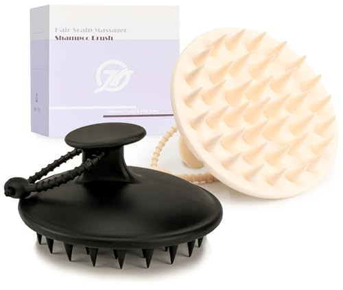 FREATECH Confezione da 2 Spazzola Massaggiante per Cuoio Capelluto, 100% Silicone, Scrubber per Forfora e Crescita dei Capelli, Massaggiatore per Capelli e Cuoio Capelluto, Esfoliante, per la Cura dei