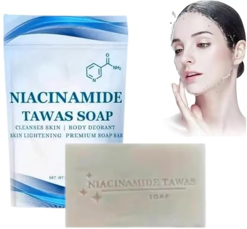 Naicinamid-Seife, Niacinamid-Seife für Gesicht und Körper, Niacinamid-Seife, reinigt die Haut tief, feuchtigkeitsspendende Badeseife (1 Stück)