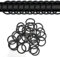 Lot de 30 anneaux de rideau de douche, anneaux de rideau de douche, en plastique inoxydable, ronds, lisses, pour rideau de douche