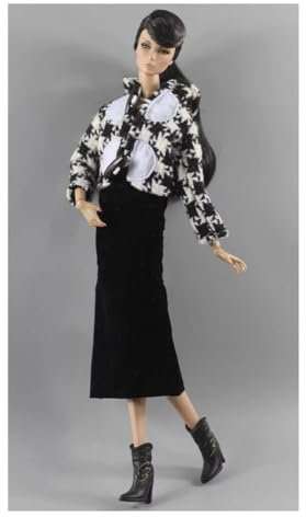 Codulu Puppenkleidung für 29,2 cm große Amerika-Puppe, 30 cm, Mädchen, Puppenmäntel, Kapuzenpullover, Faltenröcke, Winter, lässiges Outfit, Kostüm für 1/6 BJD-Puppe, Kinderspielzeug, 1 Set, #E
