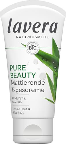 lavera Pure Beauty Mattierende Tagescreme - mindert Rötungen & Hautirritationen - mattiert langanhaltend - gegen Hautglanz - vegan - Naturkosmetik