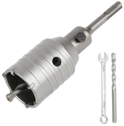 SUQIN Scie Cloche Trépan Beton Ø 45mm Avec Adaptateur SDS Plus 110 mm,Carotteuse Beton,Scie Trépan Pour Percer Des Trous Dans Les Murs En Blocs