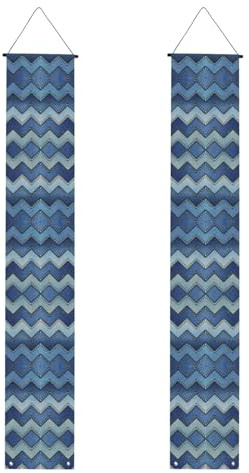Halloween-Türbanner mit blauem Denim-Druck, Veranda-Banner für Haustür, Innen- und Außendekorationen