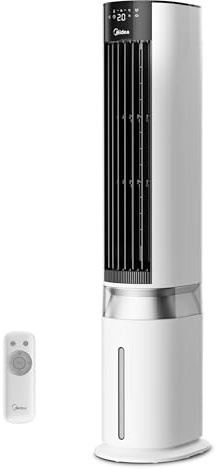 Midea MCF23XRB(WH) Luftkühler, Klimaanlage mobil, 2000m³/h Luftstrom, Sensicool Smart Temp, Ionisator, 6 Geschwindigkeiten, 5 Modi, 12-Stunden-Timer, Touch-Display, 7L Wassertank, Weiß
