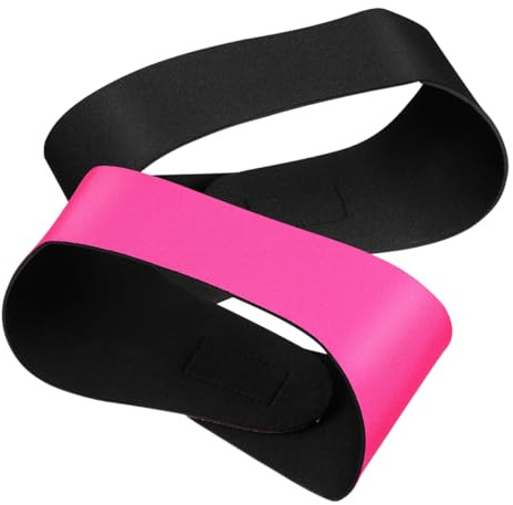 LIGIGWASH Lot de 2 Serrage-têtes Élastiques de Protection Auditive pour Natation Garçon et Filles, Taille Moyenne, Tissu Doux, Couleurs Noir et Rose, Bandeaux de Sport Adaptés aux Sports