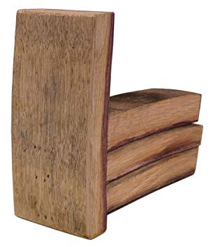 Temesso Set de 3 pies para barriles o maceteros, Base Fabricada con Las duelas del Barril de Vino (3 duelas (9 cm Alto))