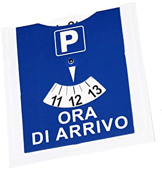 GUTE LINES Disco Orario Parcheggio, Disco Ora di Arrivo 8-20, Disco Orario Europeo Unificato (11 x10cm)