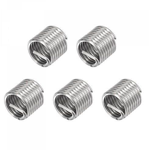 uxcell Wire Thread Inserts 5/8-11 UNC 1.5D 304 Stainless Steel Helical Type Coiled Wire Screw Repair Threaded Sleeve Steel Sheath 5pcs