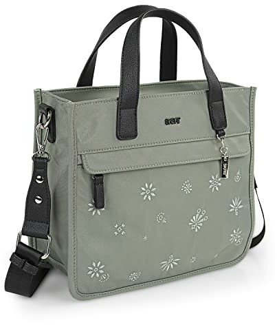 SKPAT - Bolso Mano Mujer Elegante Estilo Moderno Casual Para Ocio - Bolso De Mano De Mujer Pequeño Versátil para Uso Diario y Eventos, Kaki