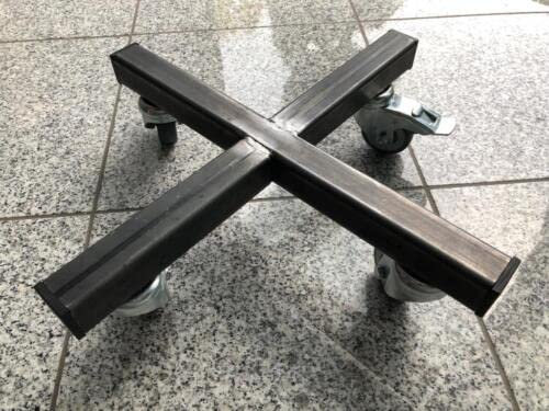 Pflanzenroller X-VRS400 Schwerlast Metall bis 400kg Rolli Blumenroller Untersetzer (VA30-650x650mm)