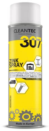CleanTEC 307 Zinkspray 400ml hitzebeständiger Rostschutz für Metalloberflächen (1)
