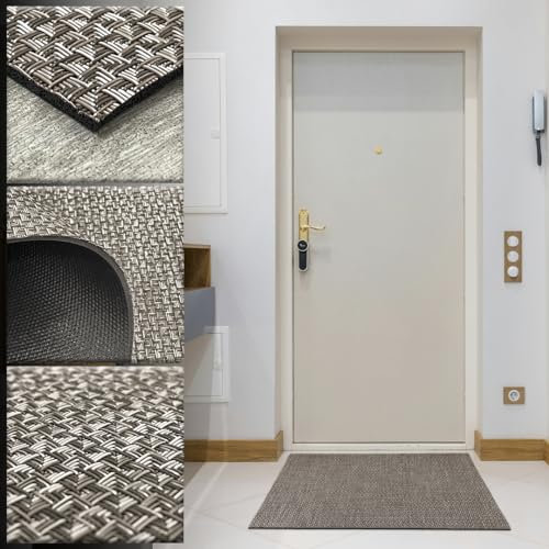 Alfombra Vinilo Trenzado - 60x40 para Exterior, Cocina, Salon y Recibidor