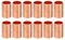 PATIKIL 10mm ID Copper Coupling Fittings, 12 Pcs Rolled Tube Stop Straight Pipe Fitting Welding Joint for HVAC Air Conditioning Plumbing Refrigeration