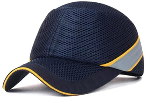 Vobumix Berretto di Sicurezza Cappello Baseball Classico Stile Casco Copricapo di Sicurezza Protettivo Cappello di Protezione della Testa Traspirante Cappello Rigido per Uomo