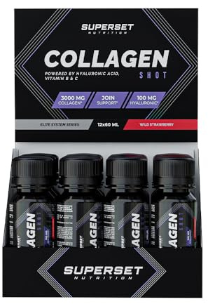 Superset Nutrition | Collagen Shot (12x60ml) | Collagène | Contribue au bien-être de tes articulations - Fraise des bois